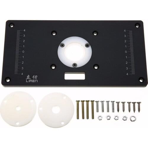 HIGH QUALITY Aluminum Metal Router Table Insert Plate Practical Router Insert Rings 235x120x8mm For Woodworking Tools