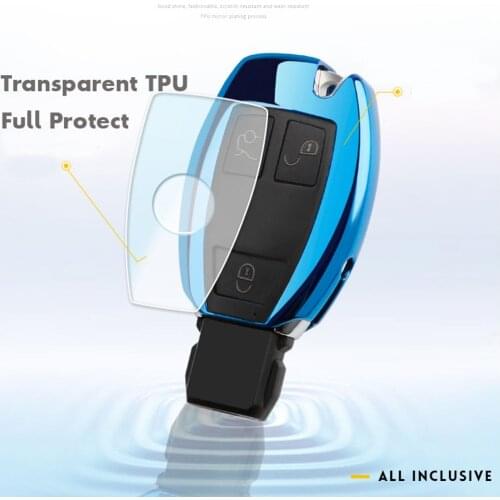High quality TPU 2/3 Buttons Car key Wallet case Shell For Mercedes Benz w204 W205 W210 W211 W212 W251 W463 E260L S320 GLK300