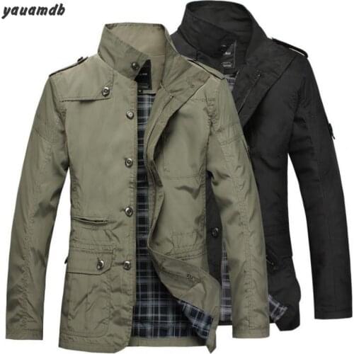 Plus Size M-5xl Men Windbreaker Outerwear Spring/Autumn Male Slim Jackets Causal Cotton Coat Brand Long Sleeve Clothes Y81