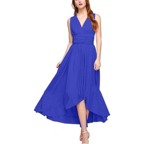 Sexy V Neck Wrapped Chest Maxi Dresses 2020 Women Summer New High Waist Off Shoulder Dress Solid Beach Dress Party Dresses
