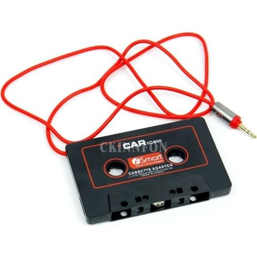 100Pcs/Lot 3.5mm AUX Car Audio Cassette Tape Adapter Transmitters for MP3 IPod CD MD iPhone