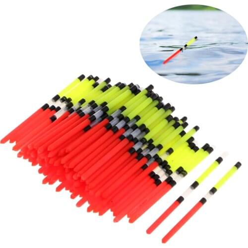 100Pcs Plastic Long Tail Vert Fishing Float Floating Stick Tube Sports Fishing Floating Tube For Fishing Accessories