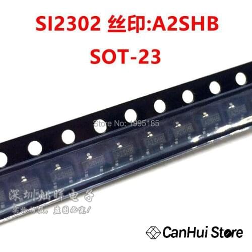 100pcs Smd SI2302 A2SHB field effect transistor sot-23