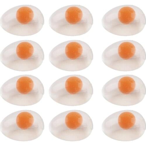12 Pcs Funky Egg Splat Ball Squishy Toys Stress Relief Eggs Yolk Balls Squishies