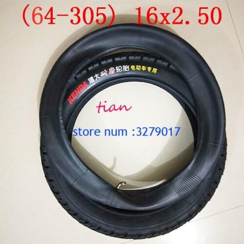 2019 Hot Sale Good Quality 16x2.50 64-305 Tire and Inner Tube Fit for Electric Bikes Kids Bikes, Small BMX and Scooters