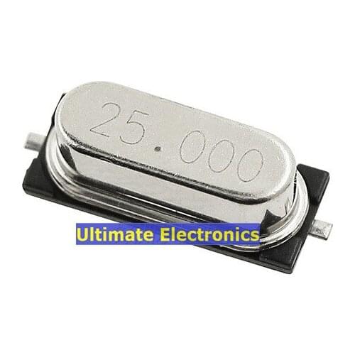 40PCS Passive Crystal Oscillator Patch 49SMD 25MHz 25M Crystal