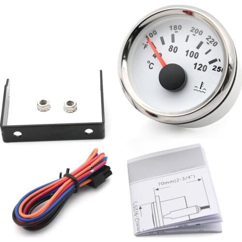 52mm Water Temp Gauge adapter Waterproof Digital racing car temperature auto gauge Boat 12V meter temperatura moto motorcycle