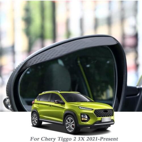 Car Rearview Mirror Rain Eyebrow Auto Shield Snow Guard Sun Side Visor Shade Protector For Chery Tiggo 2 3X 2021-PresenAccessory