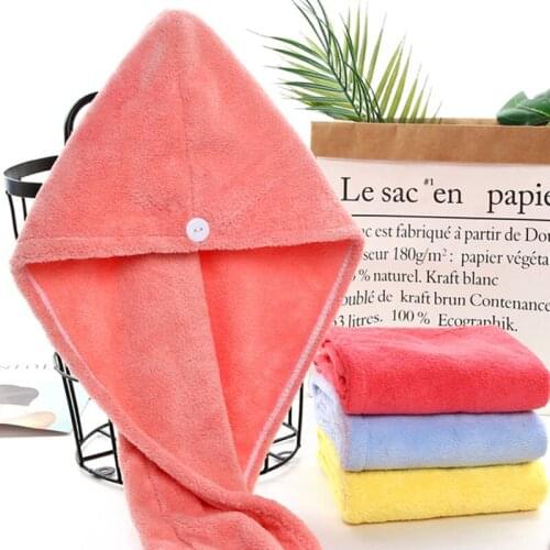 Microfiber Quick-Dry Hair Towel Womens Girls Bathroom Hair Dry Cap Super Absorption Turban Bath Towel For Adults