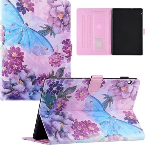 Case For Huawei MediaPad T5 10.1 PU Leather tablet Protective Magnetic Stand Cover for Huawei MediaPad M5 lite 10.1+film+pen