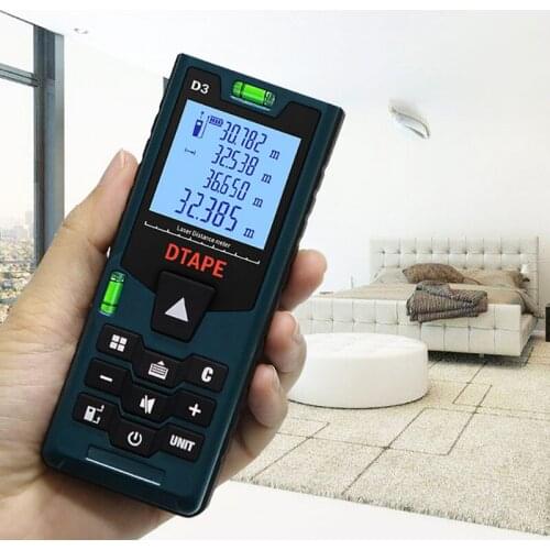 D3 Laser Range Finder DTAPE Distance Meter 40M/60M/80M/100M Tape Ruler Measure Laser Distance Volume Tool Auto Power Off