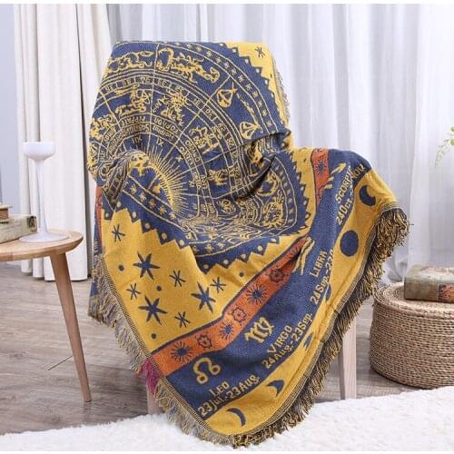 Constellation Geometric sofa blanket throw abstract livingroom decoration leisure blanket for Bedspread Picnic mat rug tapestry
