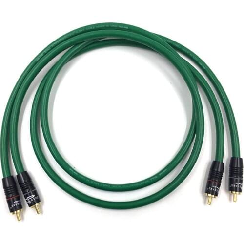 Hifi 2328 Silver-plated 2RCA Cable High Quality 6N OFC HIFI RCA Male to Male Audio Cable