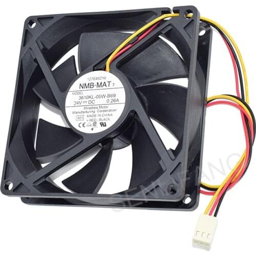Well Tested Cooling Fan 3610KL-05W-B69 9025 DC24V 0.26A 9CM Three Lines Cooler For NMB-MAT