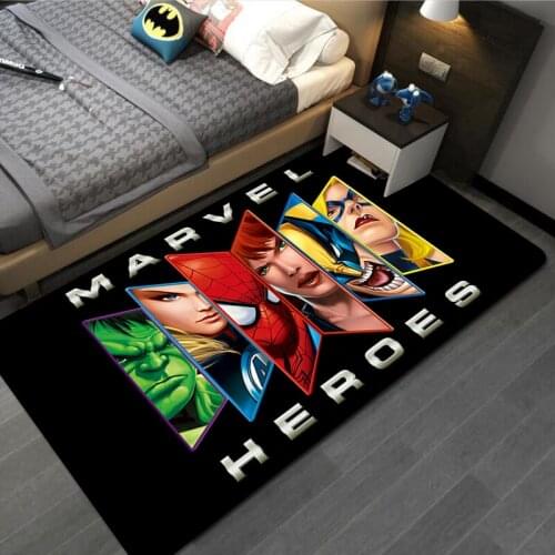 120x160cm Spiderman Hulk Welcome Floor Mats Print Bathroom Kitchen Carpets Children Boys Doormats for Living Room kids Rugs