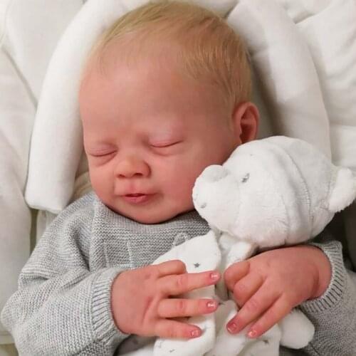20inch Reborn Doll Kit Vito Lifelike Newborn Sleeping Baby Unfinished Unfinished Blank Doll Parts Bebe Reborn Kit