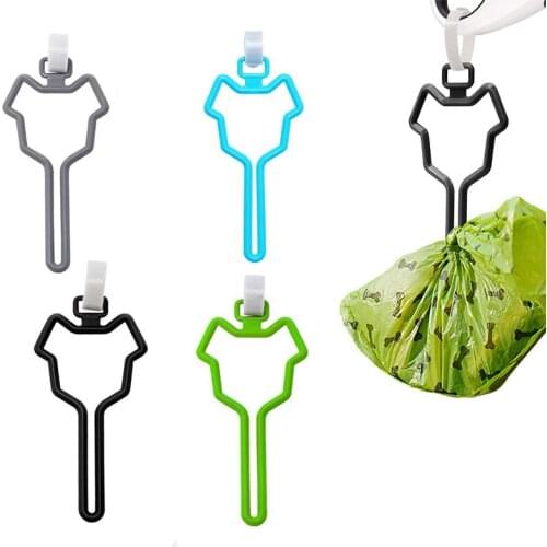 Dog Poop Bag Hands-Free Holder Dogs Garbage Bag Dispenser Hands-Free Clip Outdoor Portable Walk The Dog Artifact Cleaning Tools