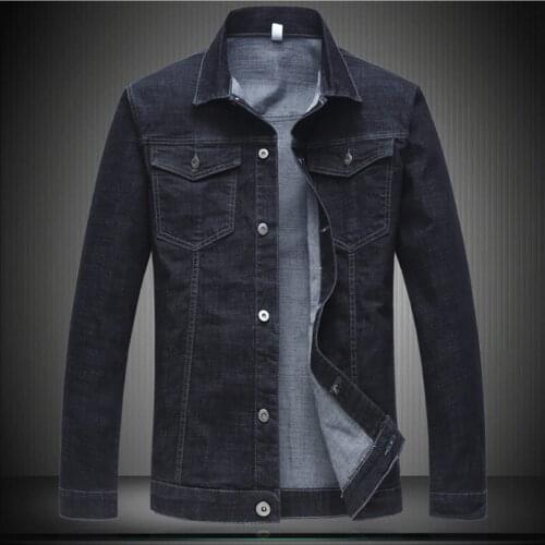 2020 Hot Autumn Selling Plus size 6XL 5XL 4XL CHEST 140CM Denim Jacket Men Turn-down Collar Casual Fashion Jean Coat 7118