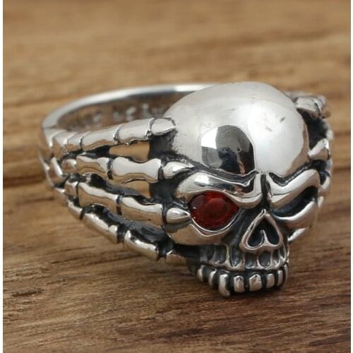 925 STERLING SILVER skull claw mens RING jewelry Men gift A212