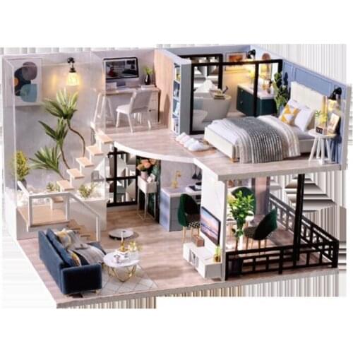 DIY Wooden Miniature Ocean Home Doll House Kit Building Assembly Model Kit Home Decoration Christmas Birthday Gifts