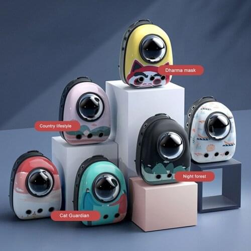 Pet Backpack Carrier Fat Cat Bag Breathable Transport Travel Bag Dog Space Capsule Pet Capsule Astronaut Backpack For Pets