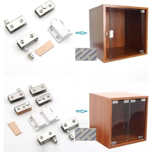 Wine Cabinet Cupboard Display Showcase Glass Door Single Double Magnetic Tip Touch Catch Latch Push to Open Rebound Drill Free