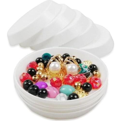 10Pcs Plastic Nail Rhinestone Storage Box Plate Diamond Beads Cup Triangular Tray Nail Art Glitter Container Holder Tool