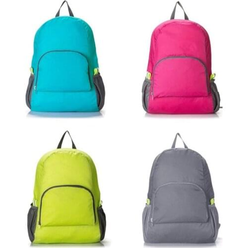 Hiking Bag Rucksack Nylon Women Men Casual Skin Pack Backpack Travel Outdoor Sports Camping Lightweight Foldable Waterproof