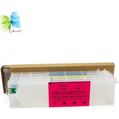 Winnerhet 6 Color 440ml ES3 Empty Refill Ink Cartridge with permanent chip For Mimaki JV5-130s JV33-130 CJV30-100 printers