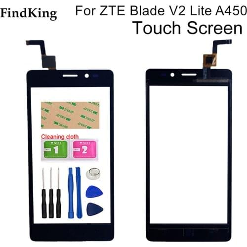 Touch Screen For ZTE Blade V2 Lite A450 Touch Panel Digitize Front High Glass Replace Lens Sensor Tools Adhesive