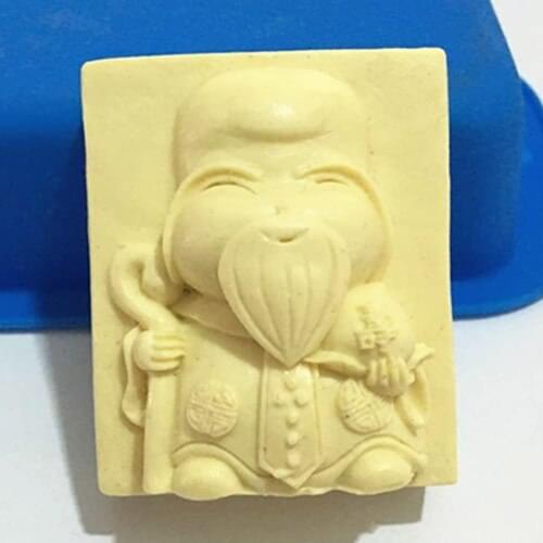 Silicone soap mold c414 Old birthday shape fondant cake chocolate clay mould wholesale mould tools