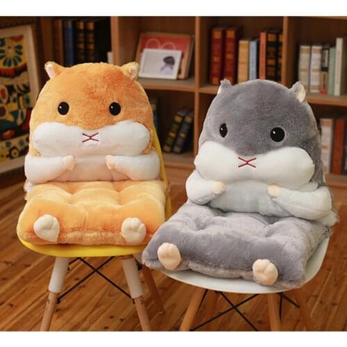 Cute Mold Comfortable Seat Back Cushion Plush Chair sofa lumbar support Office bedroom Animal Pillow Stuffed Indoor Decor Gift