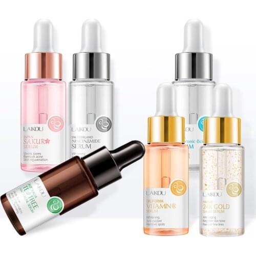 17ml 24K Gold Hyaluronic Nicotinamide Acid Extract Essence Nourish Face Anti-Aging Whitening Facial Beauty Care