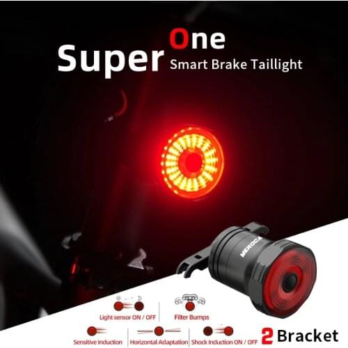 MEROCA Super One Bicycle taillights Intelligent sensor Brake lights usb Road bike MTB MX2 Rear taillights
