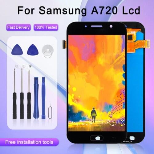Amoled A7 2017 Display For Samsung Galaxy A720 Lcd Touch Panel Digitizer Assembly A720F Screen Free Shipping With Tools