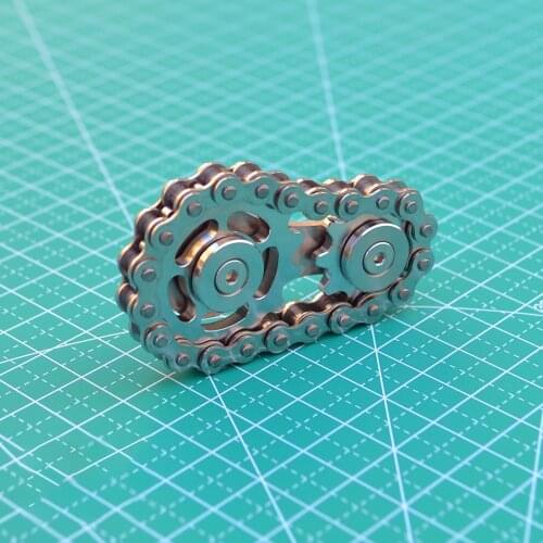 Flywheel Sprockets Gyro Fingertip Chains EDC Metal Stainless Toy Gear Gyro Drop Ship Roadbike Fidget Spinner Relieve Stress Gift