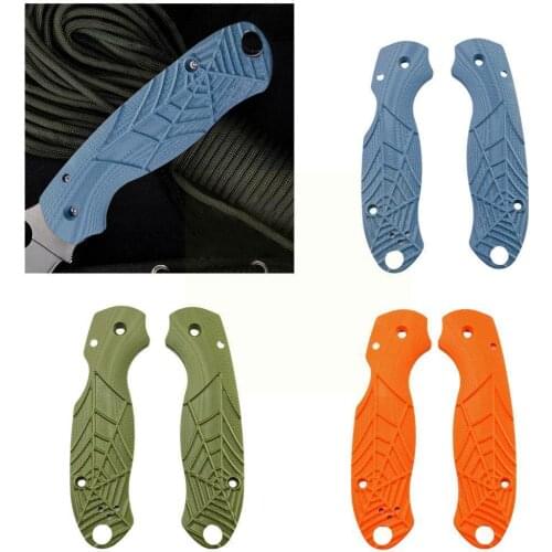 1Pair Para 3 Grips Custom G10 Shank Patch Folding Knife Handle for Spyderco Para 3 Scales C223 GP Paramilitary 3 B5T7