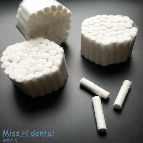 1000pcs/bag Disposable Dental Medical Surgical Cotton Rolls Tooth Gem High-purity Cotton Roll 10*38mm Dentist Supplies