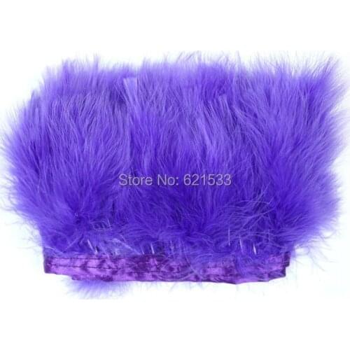 2Yards/lot! Violet colour Turkey Marabou Feather Trim Feather Fringe freeshipping