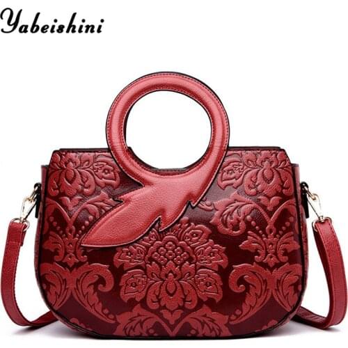 Chinese Style 2020 Women PU Leather Handbags Designer Shoulder Bags For Women Messenger Bags Crossbody BagsTop-Handle Bags Bolsa
