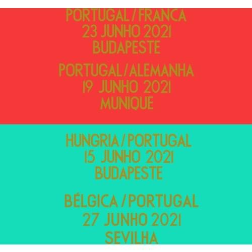 2021 Portugal Match Details Patch Portugal vs France Germany Hungary Belgium Heat Transfer Printing