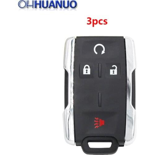 3pcs/lot Silver Side New 4 button Replacement Keyless Remote Key Fob Shell FOR Chevrol Colorado 2015 Silverado 2500 3500 Car Key