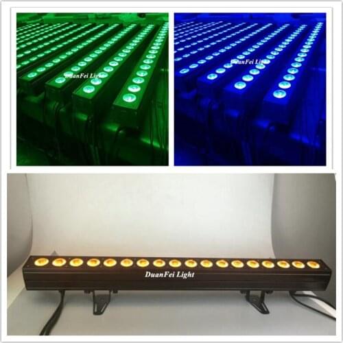30 lot dj effet dmx led bar ip20 wedding led wall washer rgbwa 18x15w dmx stage wash led rgbwa bar light