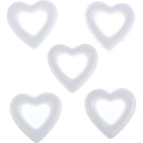 6.5cm 5pcs/set Polystyrene Styrofoam Foam Ball White Craft Heart-shaped For DIY Christmas Party Decoration Supplies Gifts
