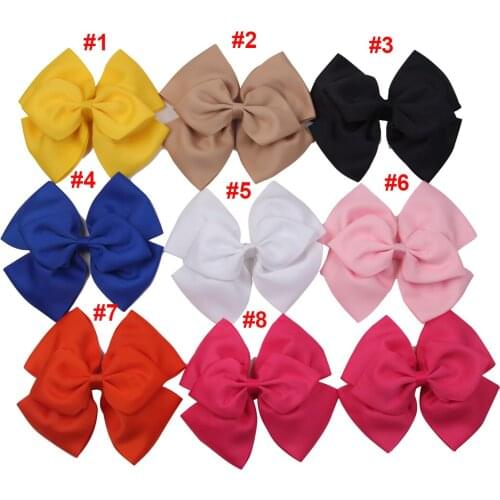 6inch Grosgrain Ribbon Hair Bows With Alligator Clip For Children Hair Accessories Womens Hairbow 8pcs/lot