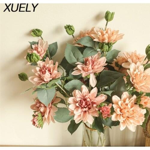 70cm Peony Chrysanthemum Silk Artificial Flower Garland Garden Home Decorations For Living Bedroom Flower Arrangement
