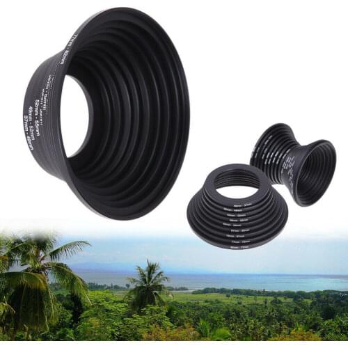 9pcs -18pcs Camera Lens Filter Step 37mm - 82mm Up & Down 82mm - 37mm Ring Adapter for Canon Nikon Sony All Camera DSLR