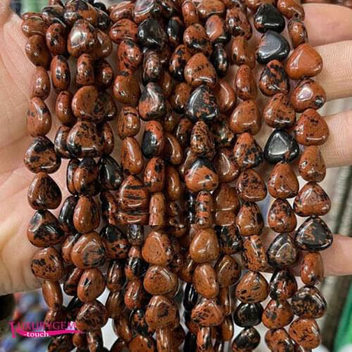 Natural Multicolor Stone Loose Beads High Quality 10mm Smooth Heart Shape DIY Gem Jewelry Accessories 38Pcs a3608