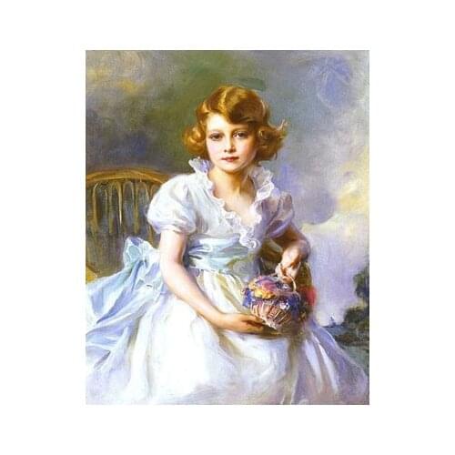 Laszlo de Philip Young Queen Elizabeth II -2016 TOP best Art oil painting-100% handpainted 24x36 inches-free shipping cost