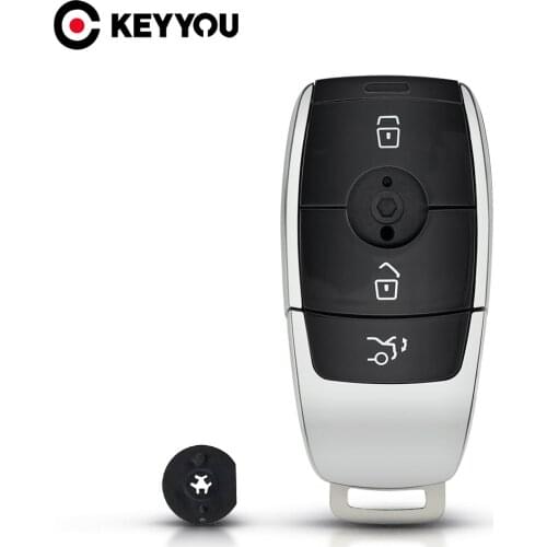 KEYYOU For Mercedes Benz 2017 E Class W213 2018 S Class 3 Buttons Smart Key Fob Replacement Car Styling Remote Key Case Shell